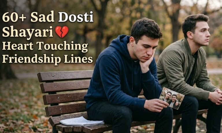 Heartfelt 60+ Sad Dosti Shayari 💔 Heart Touching Friendship Lines
