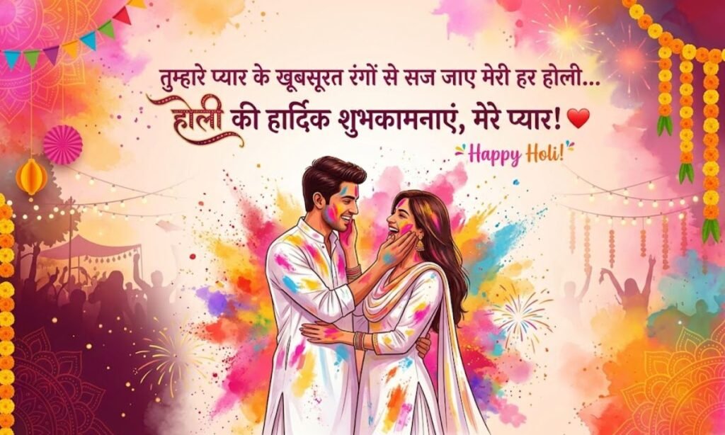 Holi Wishes in Hindi love text