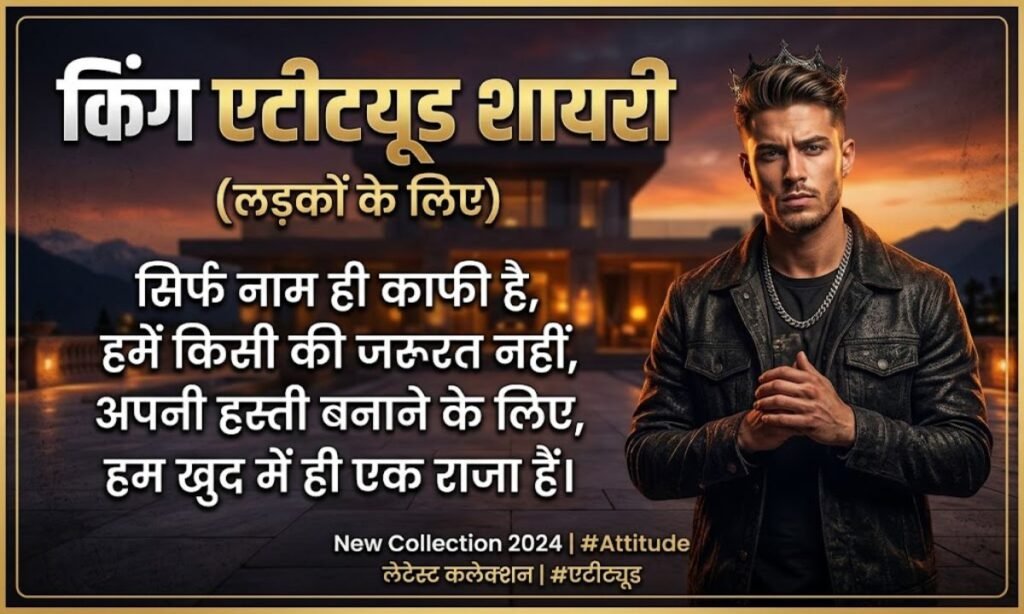 King Attitude Shayari for Boy