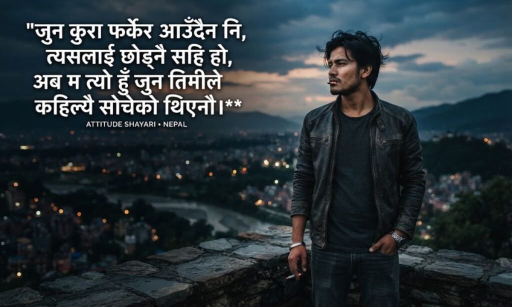 Nepali Sad Shayari With an Attitude Twist