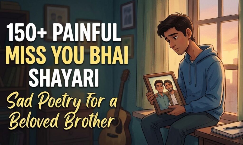 Painful 150+ Miss You Bhai Shayari Sad Poetry for a Beloved Brother 