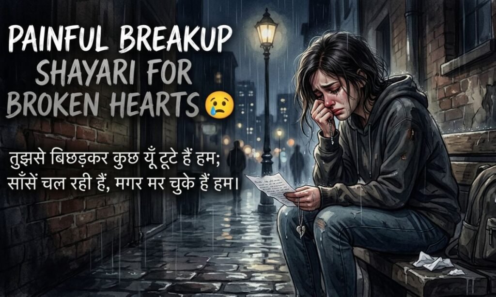 Painful Breakup Shayari for Broken Hearts 😢