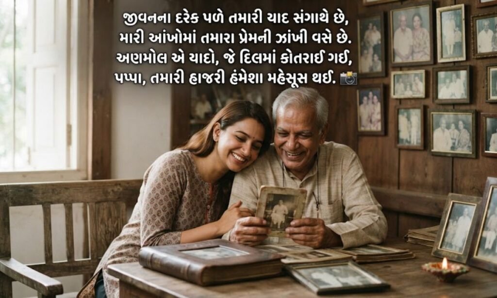 Papa Memories Shayari in Gujarati 📸