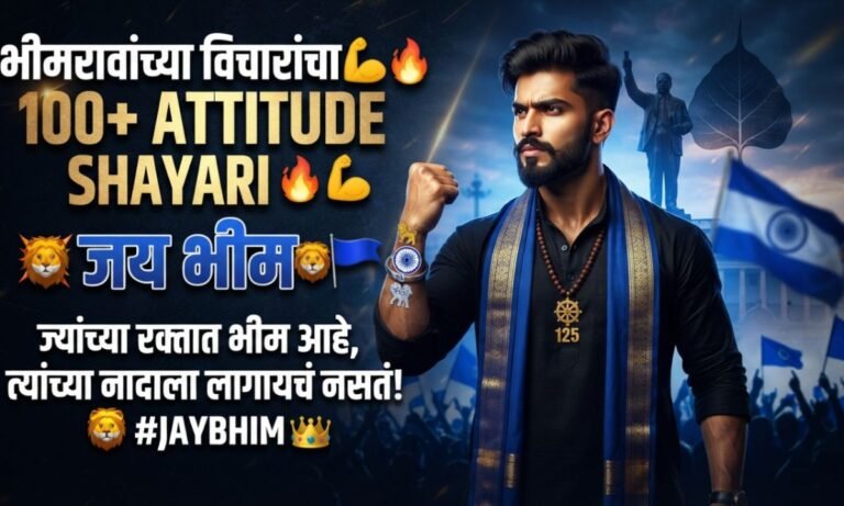 Powerful 100+ Attitude Shayari in Marathi | Jay Bhim Shayari