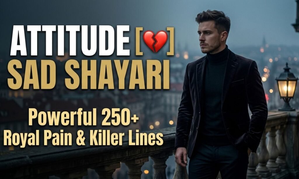 Powerful 250+ Attitude Sad Shayari [💔] Royal Pain & Killer Lines 