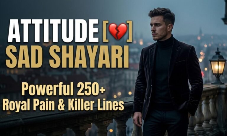 Powerful 250+ Attitude Sad Shayari [💔] Royal Pain & Killer Lines 