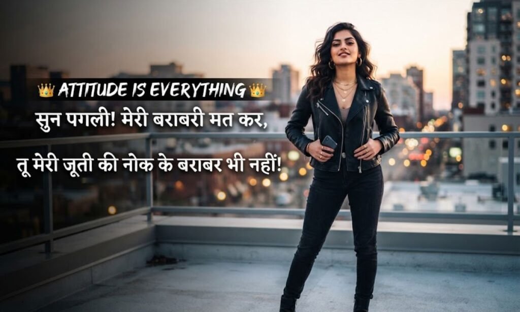 Powerful Two line Attitude Shayari for Instagram Girls🖼️👑