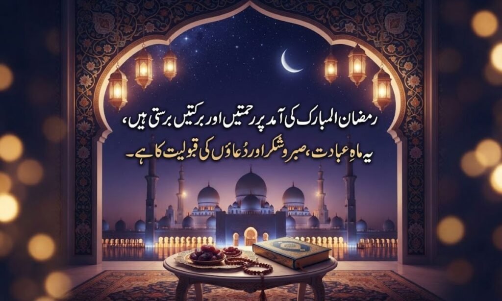 Ramzan Mubarak Shayari Urdu 2 Line