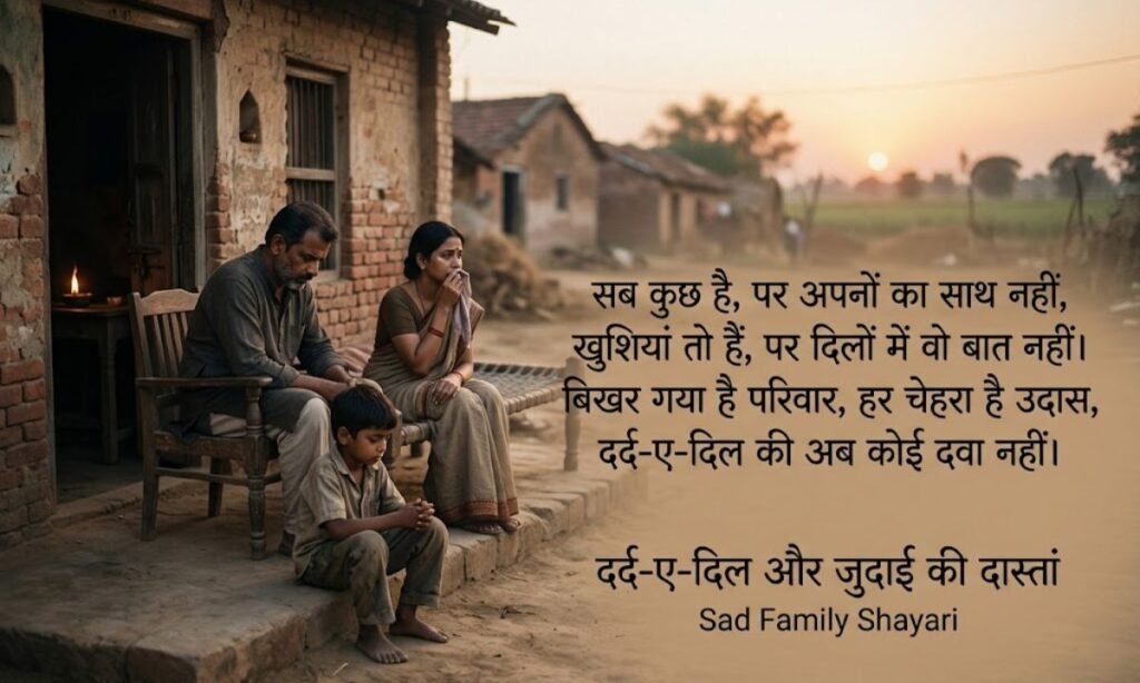 Sad Family Shayari in Hindi