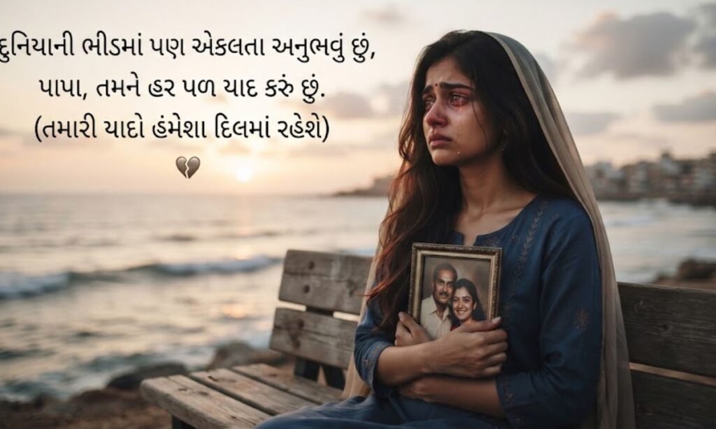 Sad Miss You Papa Shayari in Gujarati 💔