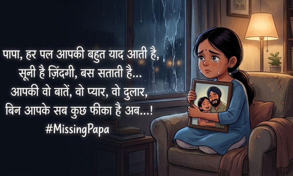 Sad Shayari for Missing Papa 😢