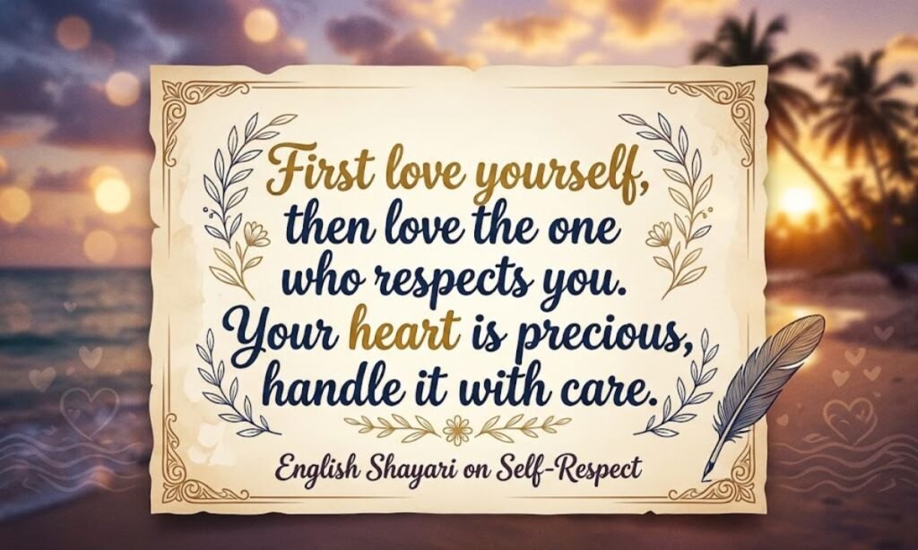 Self Respect Love Shayari in English