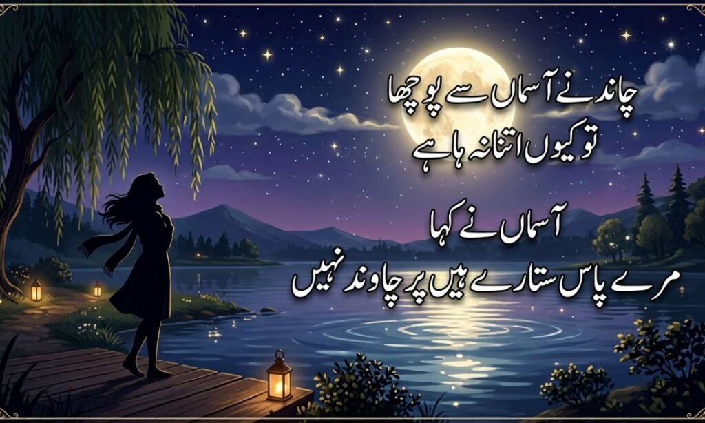 Share Your Heart with 2-Line Chand Shayari Urdu