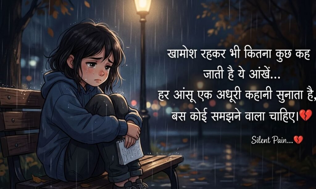 Silent Pain Sad DP Shayari 💔