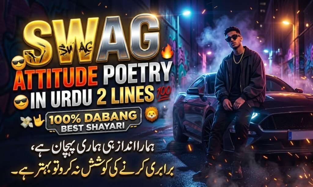 Swag Attitude Poetry in Urdu 2 lines
