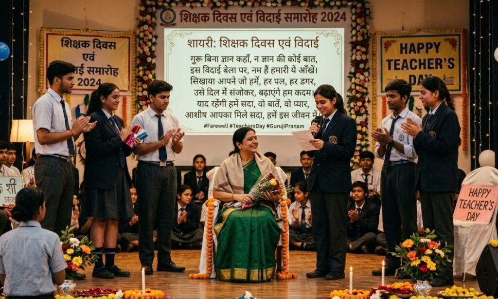 Teachers day Shayari on Farewell