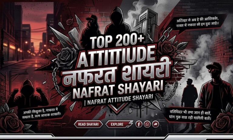 Top 200+ Attitude Nafrat Shayari | Nafrat Attitude Shayari