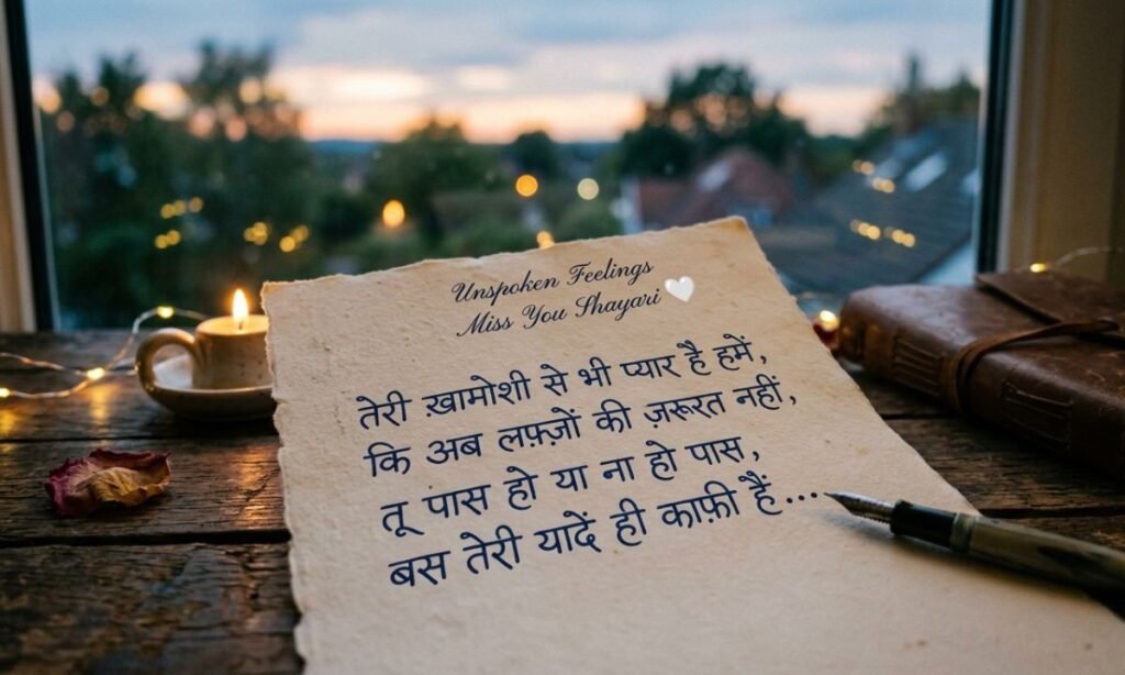 Unspoken Feelings Miss You Shayari 🤍
