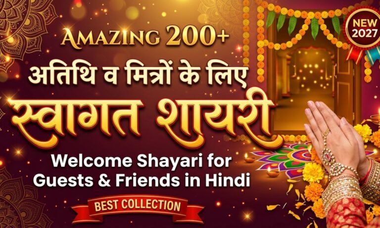 Amazing 200+ Welcome Shayari for Guests & Friends in Hindi 2027