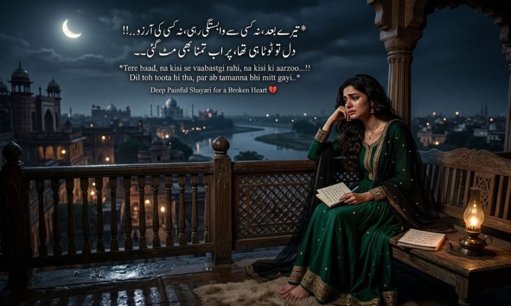 Deep Painful Shayari for a Broken Heart 💔