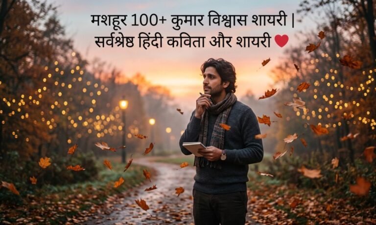 Famous 100+ Kumar Vishwas Shayari Best Hindi Poetry & Shayari ❤️ create an image