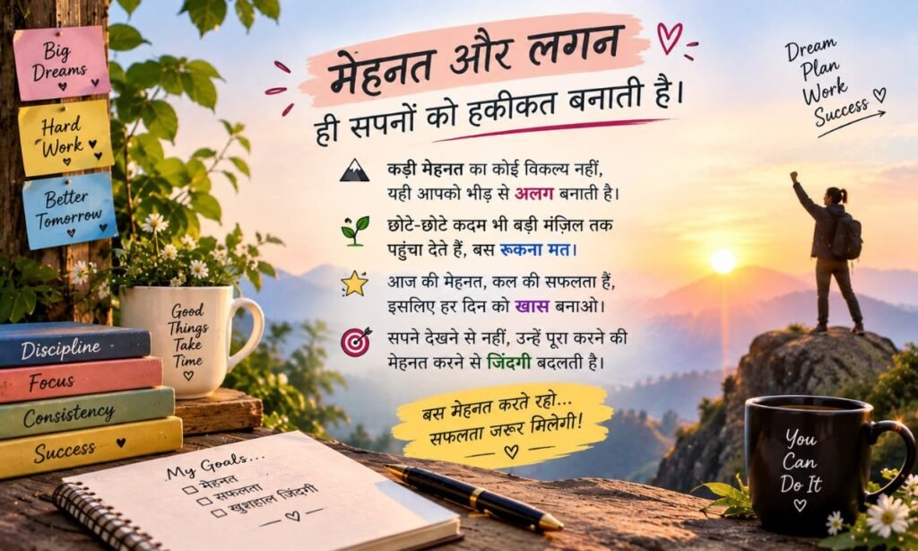 Inspirational Quotes in Hindi for Hard Work and Success 🚀💪