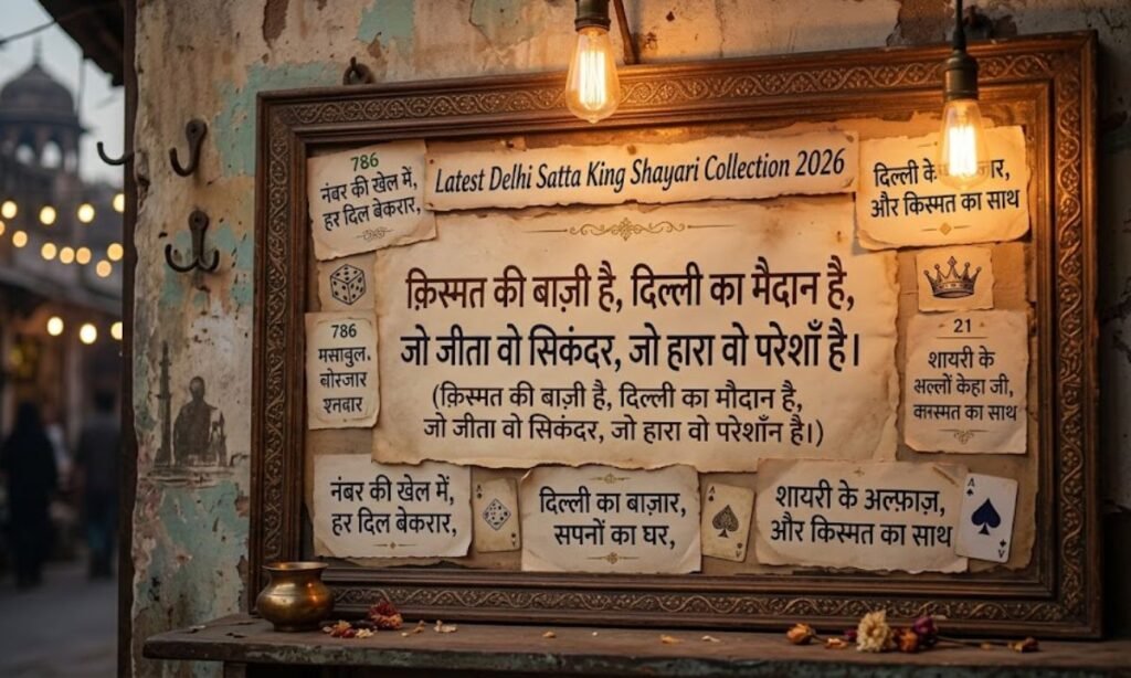 Latest Delhi Satta King Shayari Collection 2026 ✨