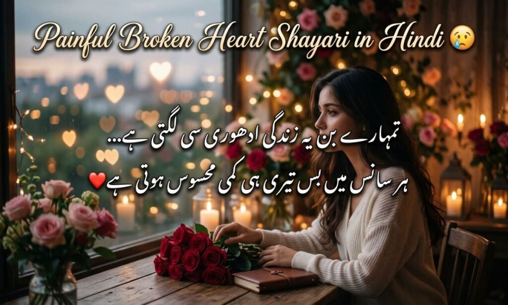 Painful Broken Heart Shayari in Hindi 😢
