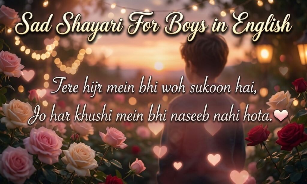 Sad Shayari For Boys in English