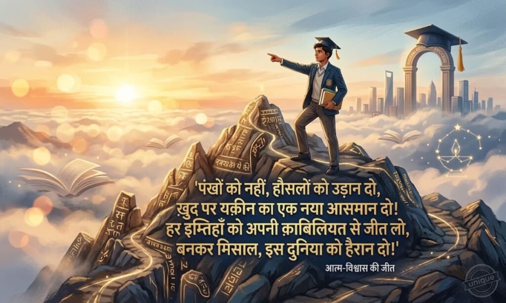 Self Confidence Student Motivational Shayari in Hindi 🎓💪