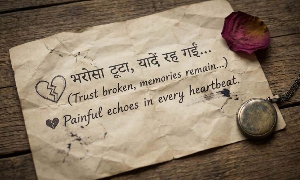 Trust Broken Shayari About Painful Memories 💔