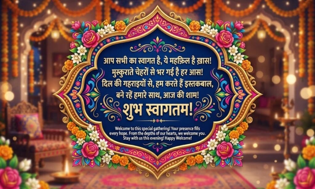 Welcome Shayari for New Guests 🌷